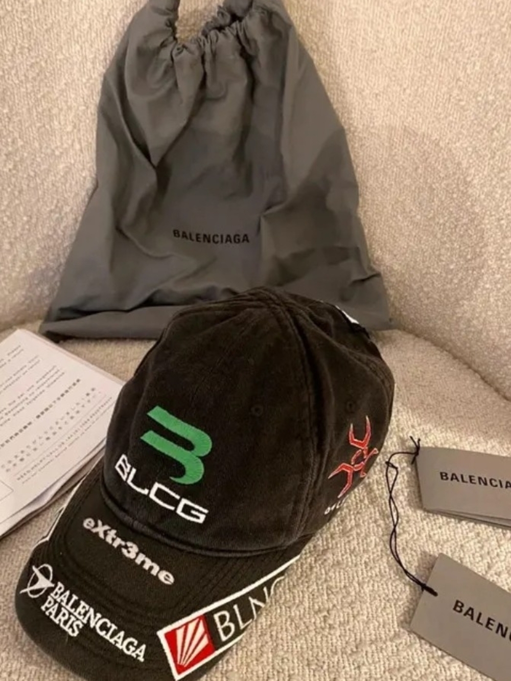Balenciaga Gamer Hat Mediam Nwt & DustBag Only